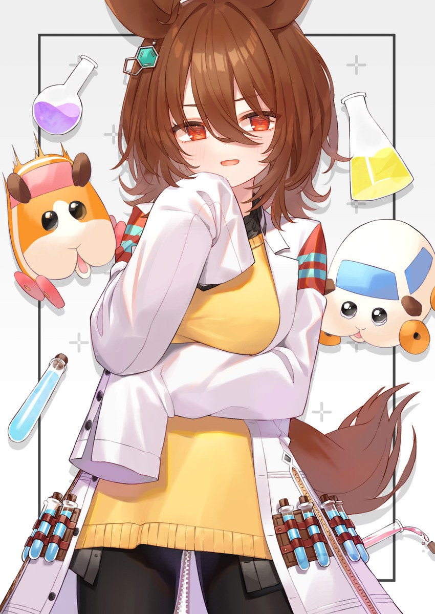 agnes tachyon, potato, and shiromo (umamusume and 1 more) drawn by kanase_(mcbrwn18)
