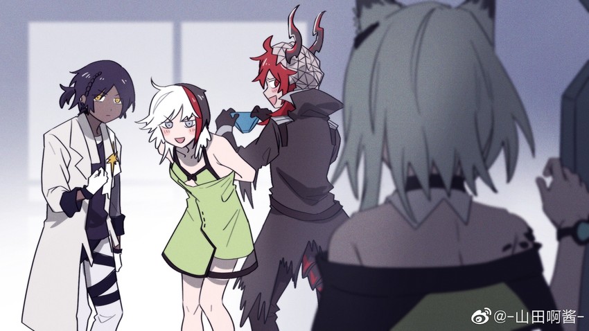 kal'tsit, thorns, elysium, and sesa (arknights and 1 more) drawn by shantianajiang