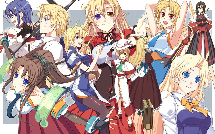 hazel myrilldolf, u-o natas wav, beretta mcwild, akira, kimi, and 5 more (toshi series) drawn by ike_masato