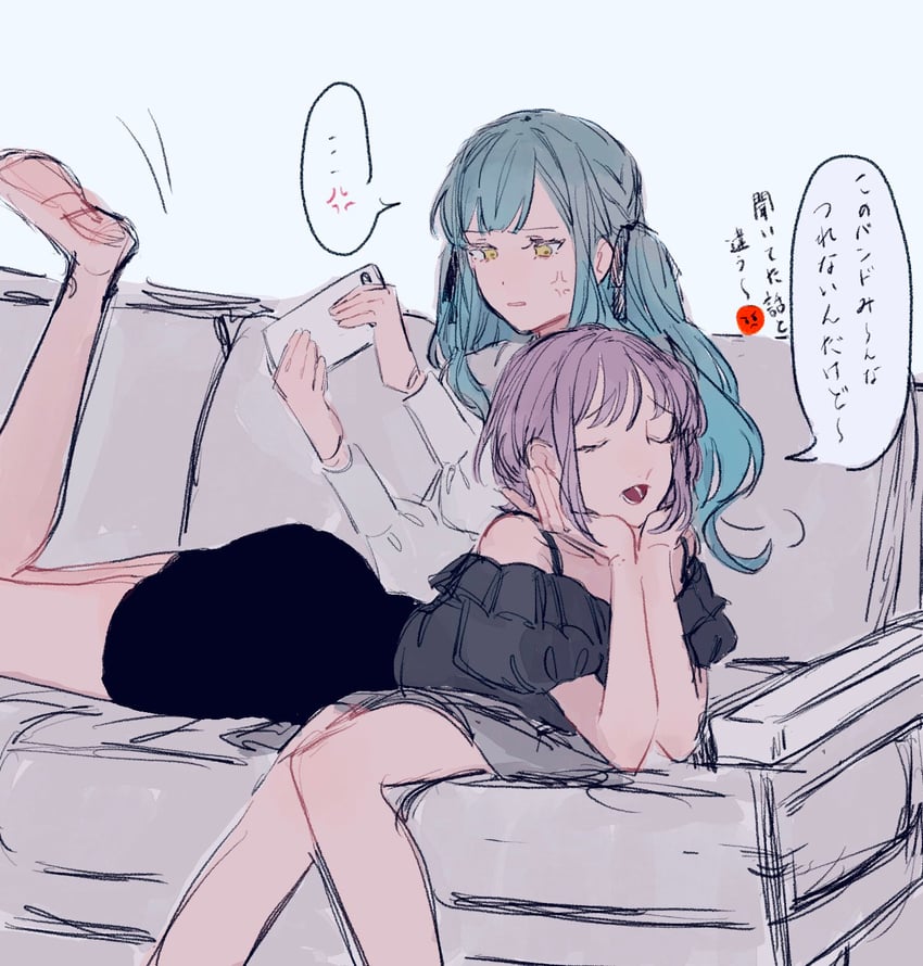 togawa sakiko and yuutenji nyamu (bang dream! and 1 more) drawn by moyo_(moyo_4)