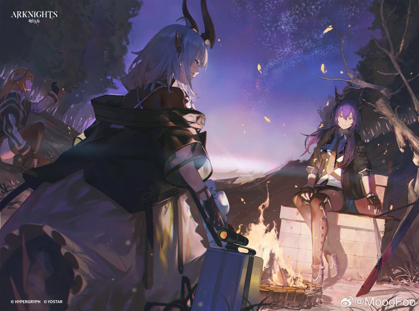 ch'en, reed, bagpipe, and reed the flame shadow (arknights) drawn by mooofoo