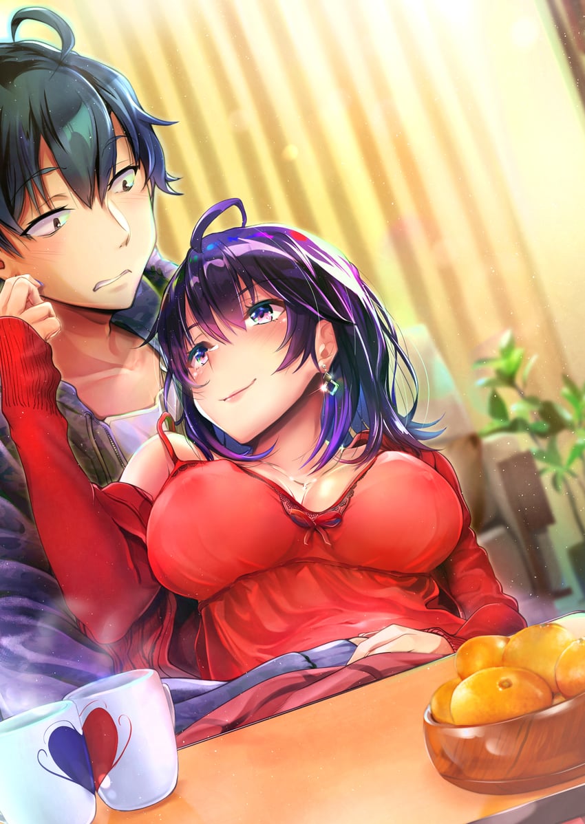 hikigaya hachiman and yukinoshita haruno (yahari ore no seishun lovecome wa machigatteiru.) drawn by shisui_ao