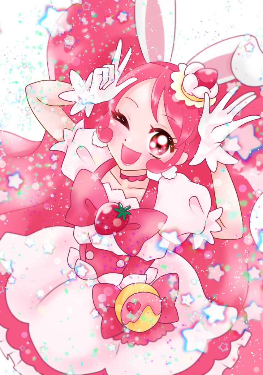 usami ichika and cure whip (precure and 1 more) drawn by maririn_(nanairoprincess)