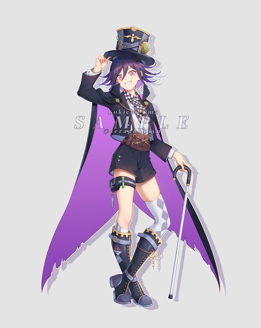 oma kokichi (danganronpa and 1 more) drawn by ewa_(seraphhuiyu)