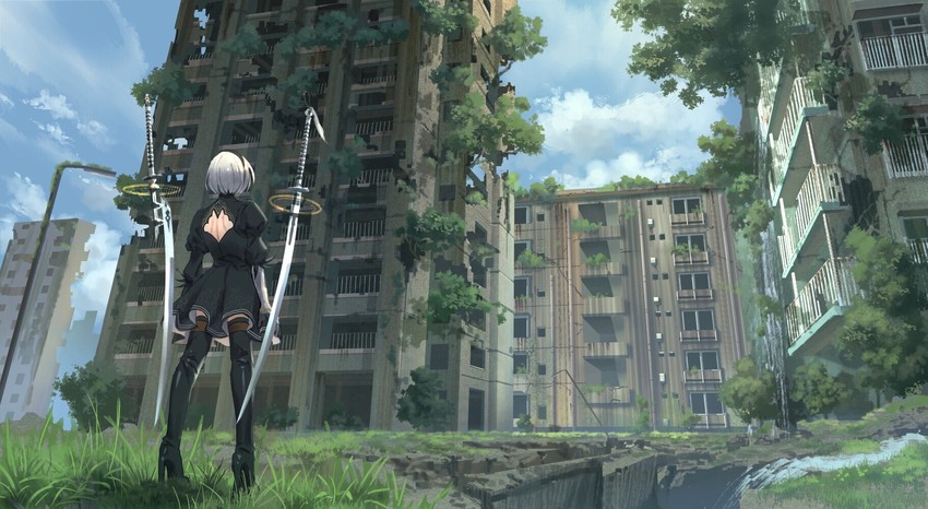 2b (nier and 1 more) drawn by pippi_(pixiv_1922055)