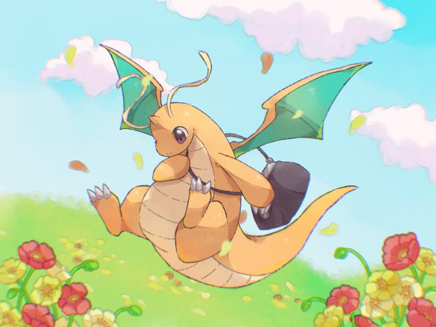 dragonite (pokemon and 1 more) drawn by towa_(clonea)