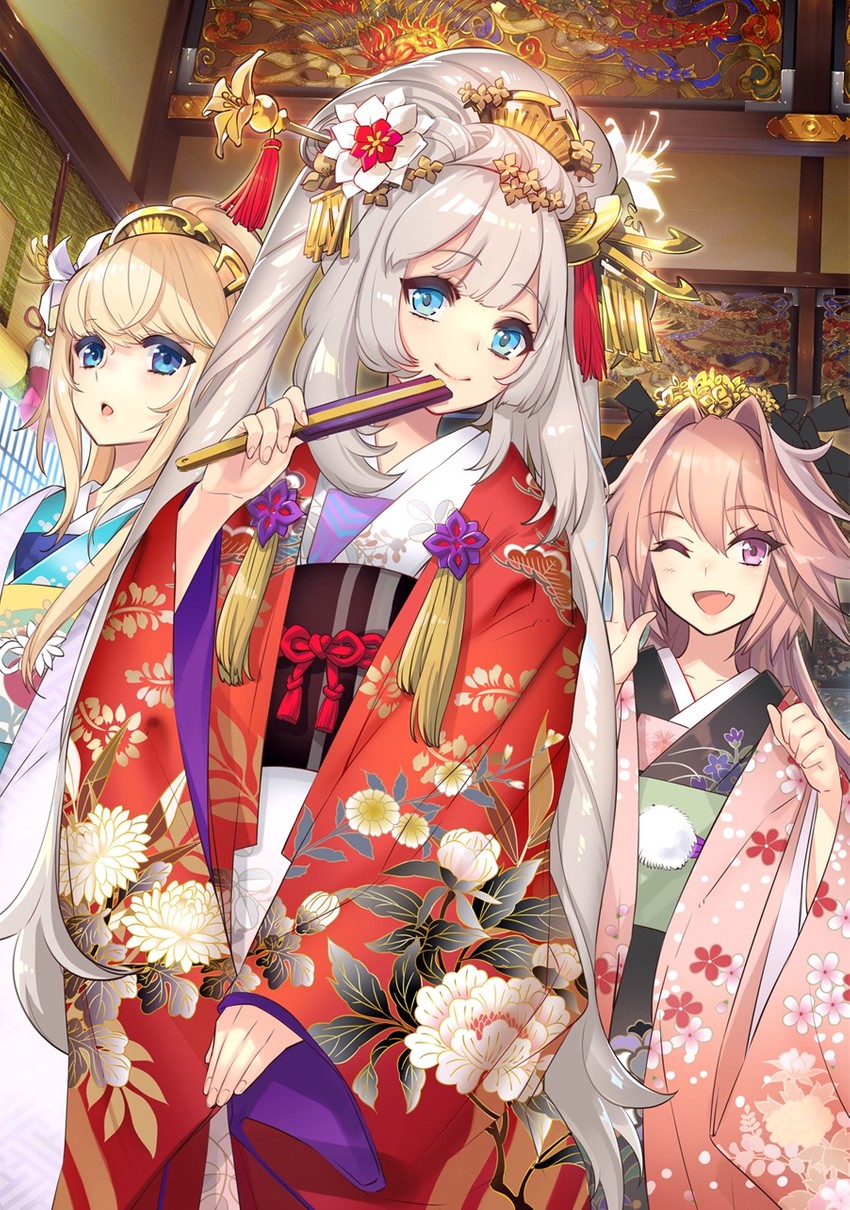 astolfo, marie antoinette, and chevalier d'eon (fate and 1 more) drawn by ito_noizi