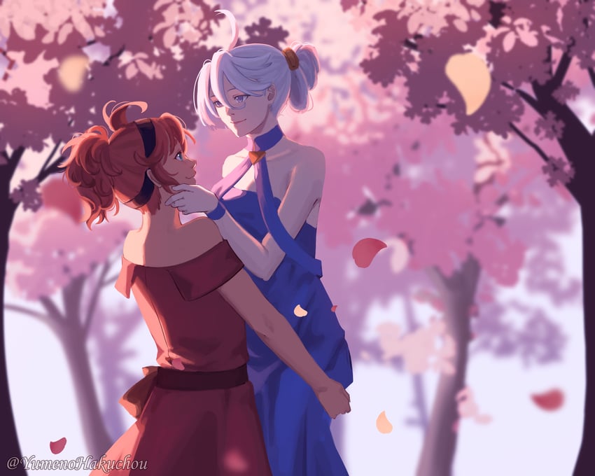 suletta mercury and miorine rembran (gundam and 1 more) drawn by yumenohakuchou