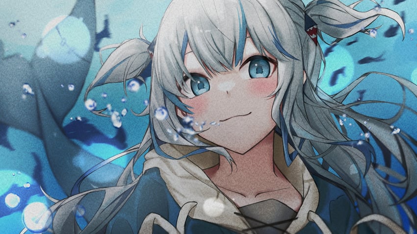 gawr gura (hololive and 1 more) drawn by qwq22565156