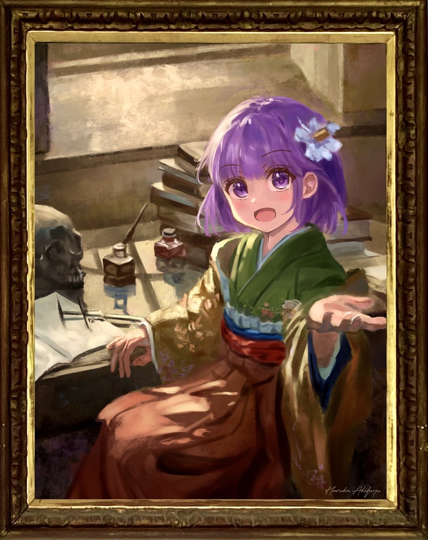 hieda no akyuu (touhou and 1 more) drawn by ibushi_roun