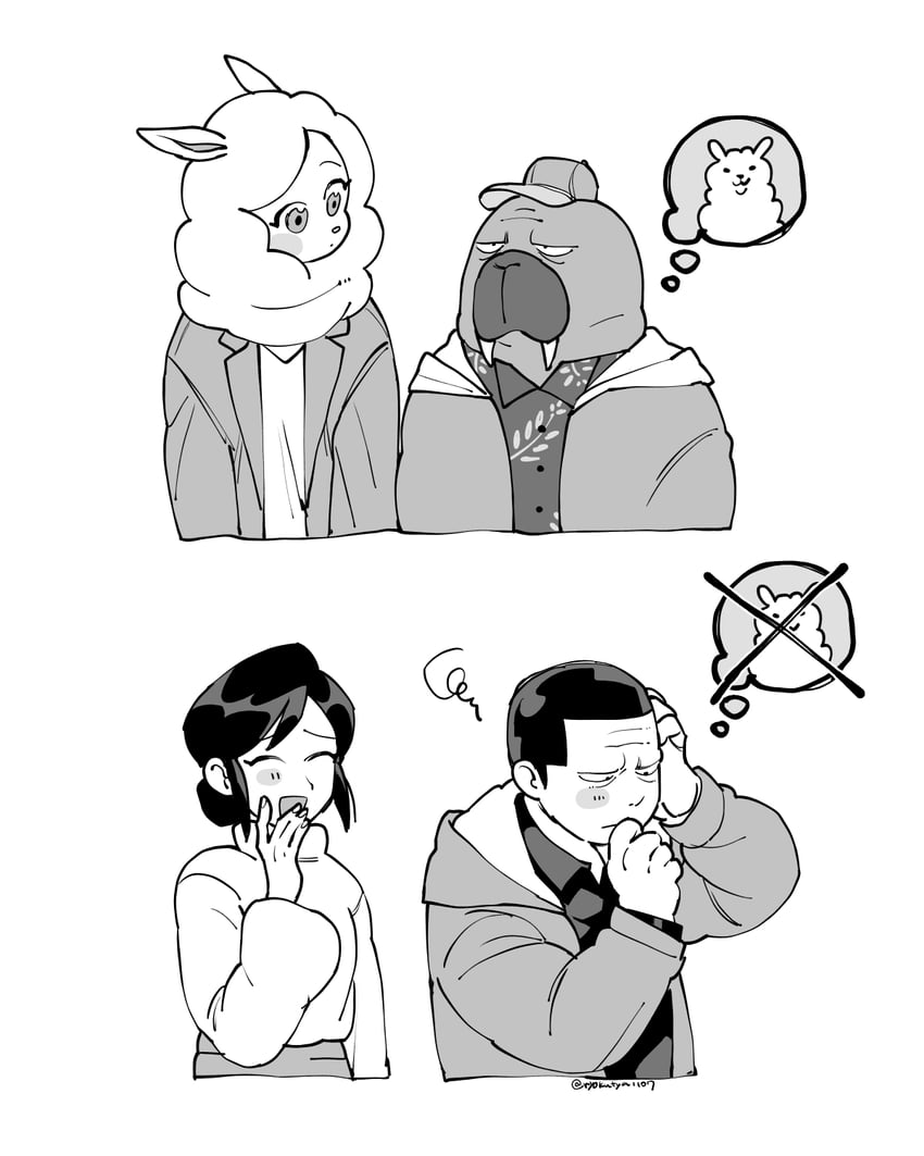 odokawa hiroshi and shirakawa miho (odd taxi) drawn by ryokutya1107