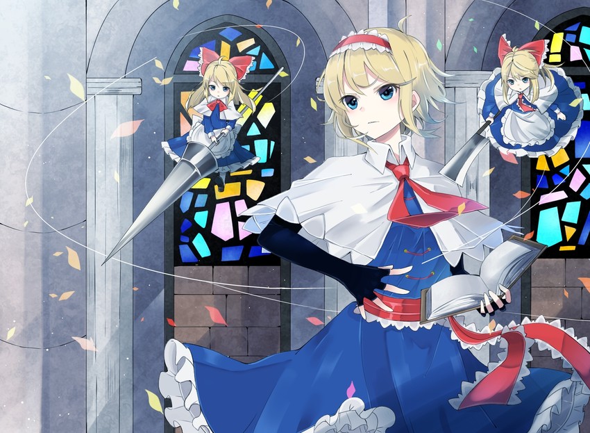 alice margatroid and shanghai doll (touhou) drawn by taiki_(ozone)