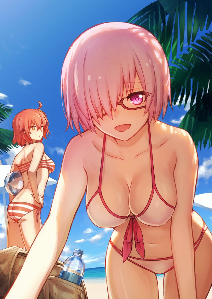 mash kyrielight and fujimaru ritsuka (fate and 1 more) drawn by emoto_reishi