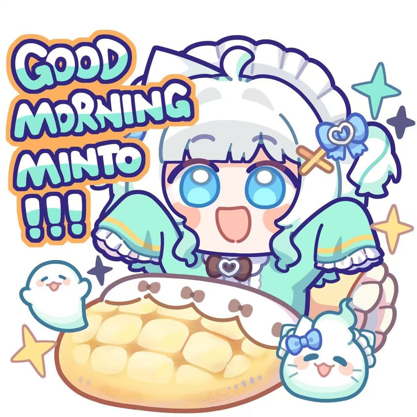 mint fantome and wisps (indie virtual youtuber) drawn by hoho