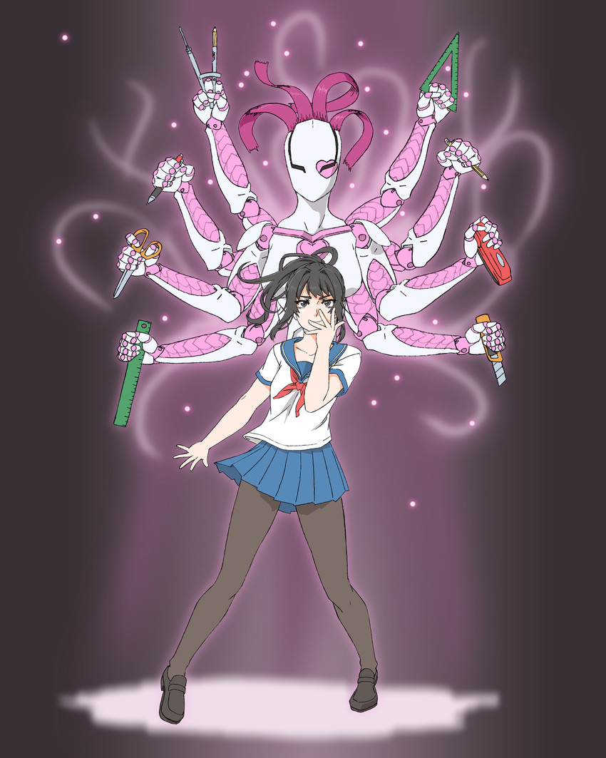 ayano aishi and bad romance (jojo no kimyou na bouken and 1 more) drawn by aea