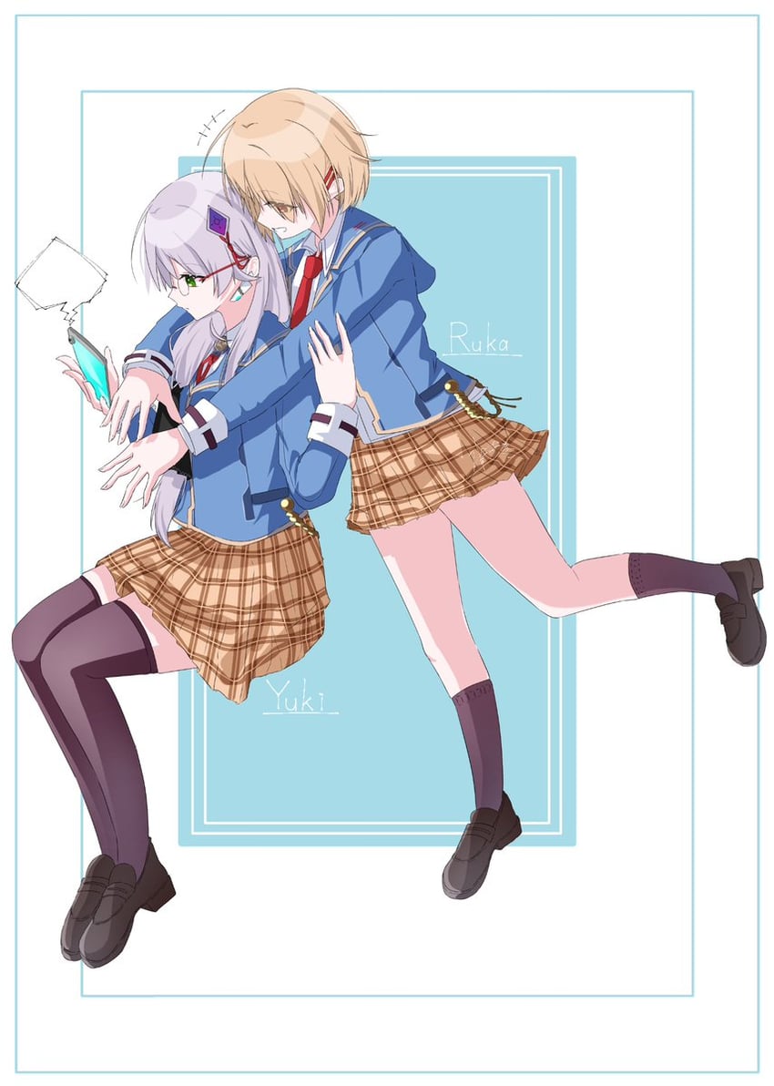 kayamori ruka and izumi yuki (heaven burns red) drawn by match_neco