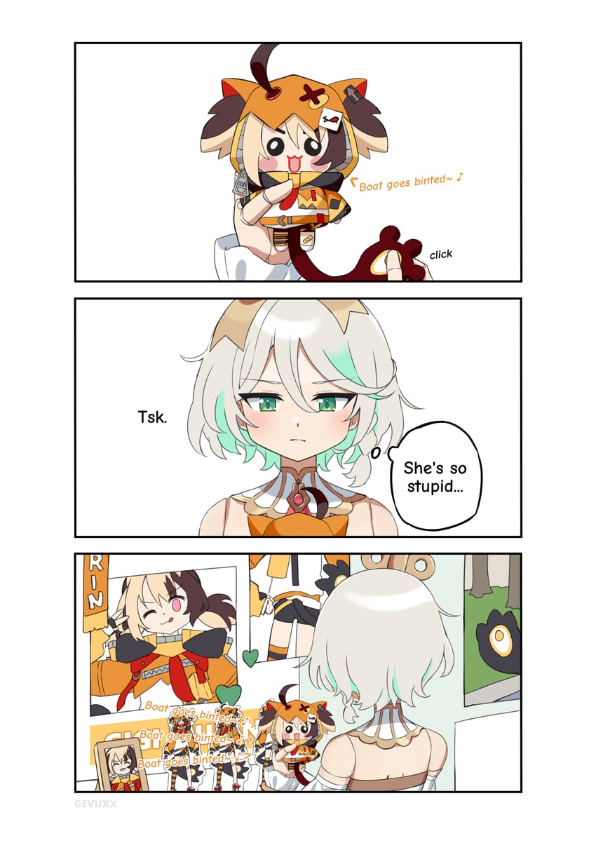 gigi murin and cecilia immergreen (hololive and 1 more) drawn by gevuxx