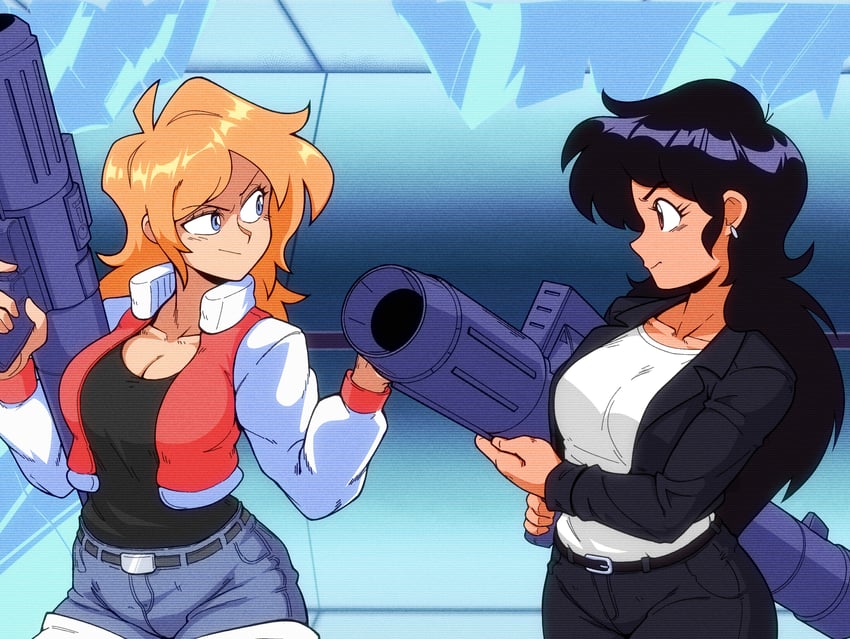 rally vincent and minnie may hopkins (dirty pair and 1 more) drawn by limehazard