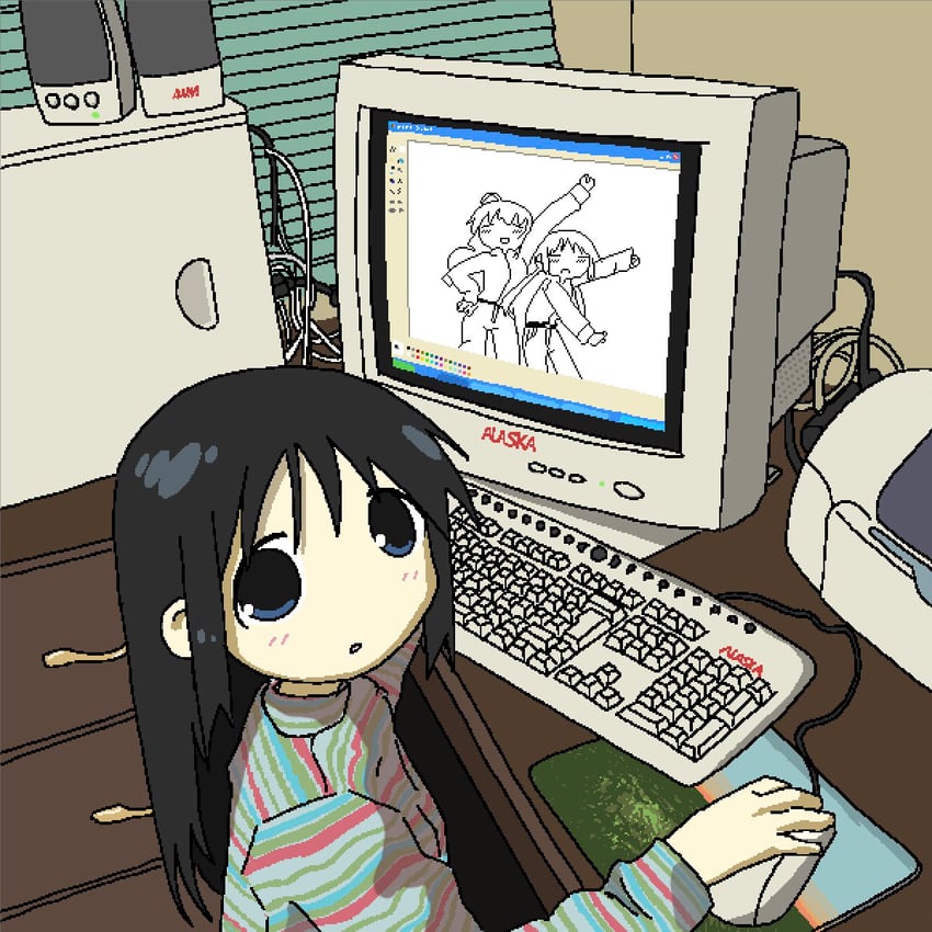 chito and yuuri (microsoft windows and 2 more) drawn by eli_(chibitoad)