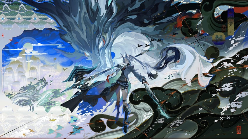 feixiao and ecliptic inner beast (honkai and 1 more) drawn by molatoliamu