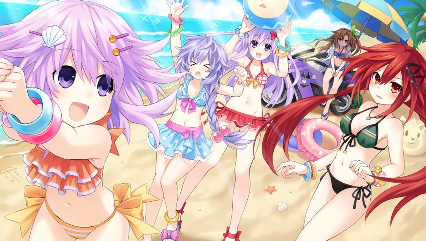 nepgear, tennouboshi uzume, if, pururut, and neptune (neptune and 1 more) drawn by tsunako