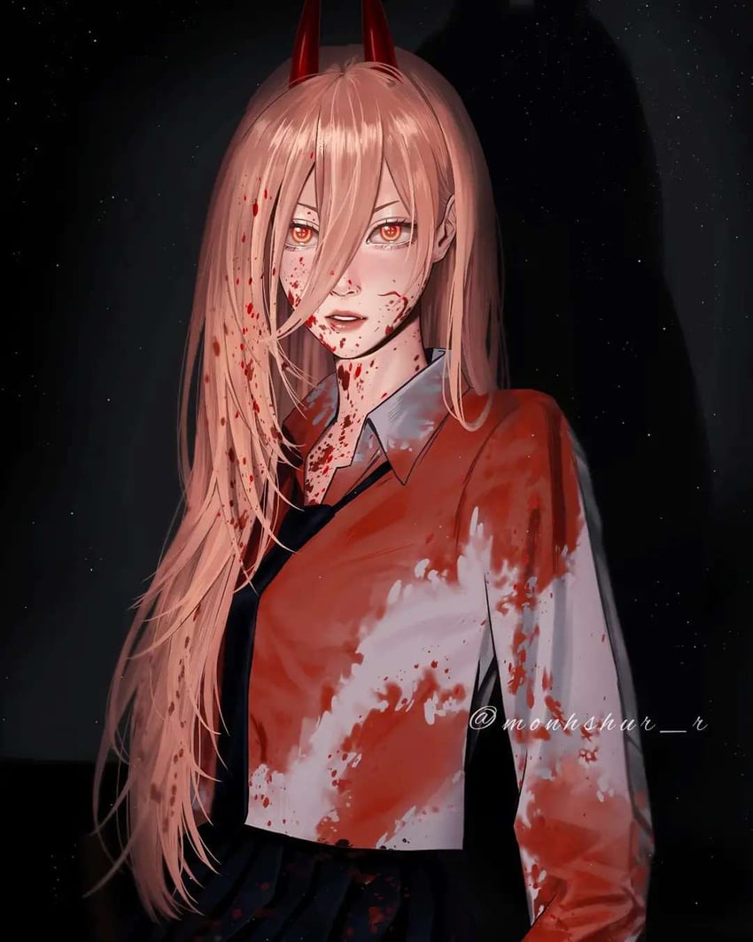 power (chainsaw man) drawn by monhshur_r
