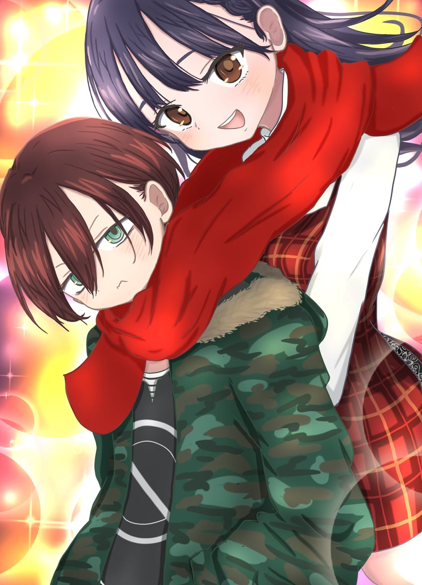 yamada anna and ichikawa kyoutarou (boku no kokoro no yabai yatsu) drawn by yuruku_ikiru_ojisan