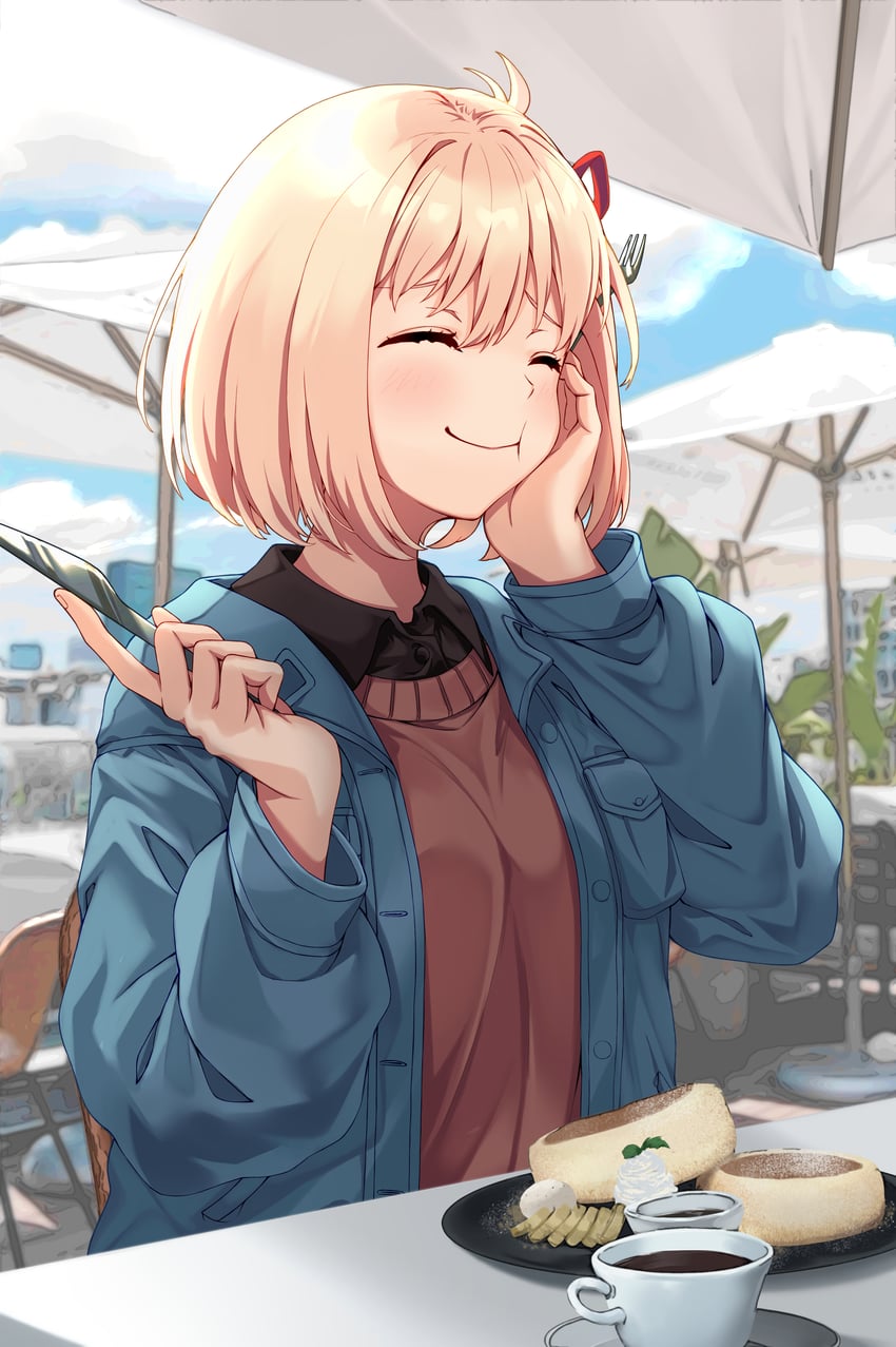 nishikigi chisato (lycoris recoil) drawn by yu_sa1126