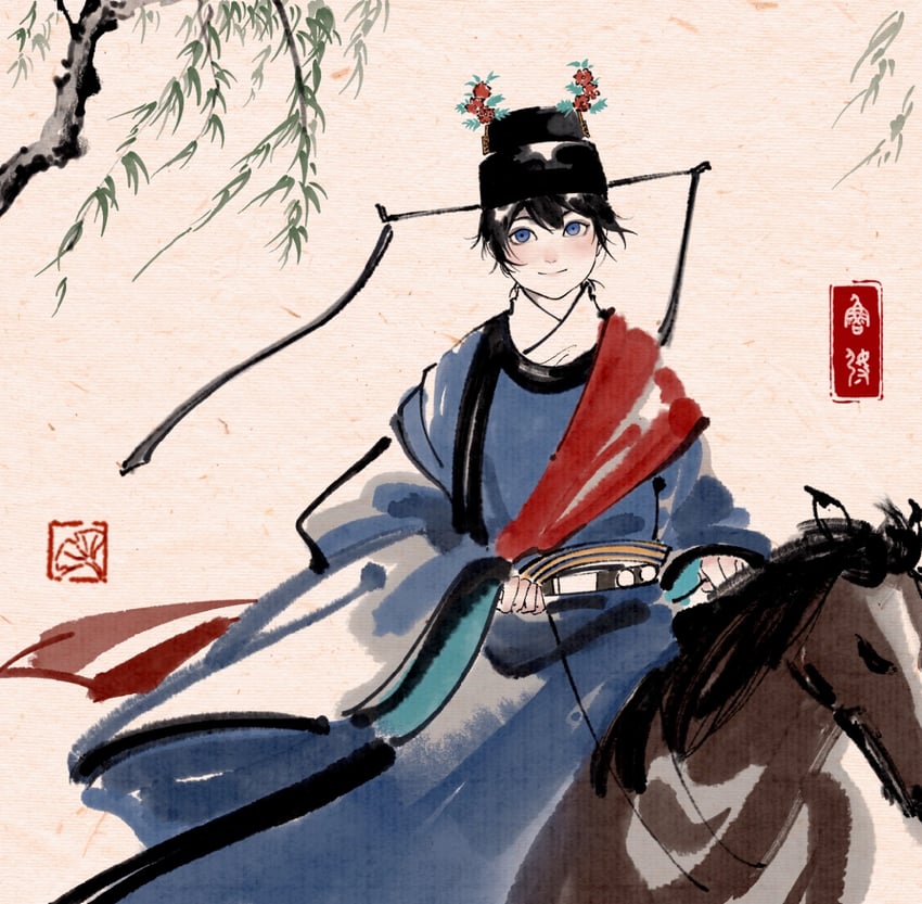 zhiyu moke (vocaloid and 1 more) drawn by lu_nulu