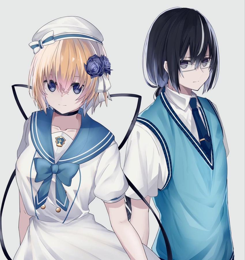 jeanne d'arc and clovis (grimms notes and 1 more) drawn by iumi_urura