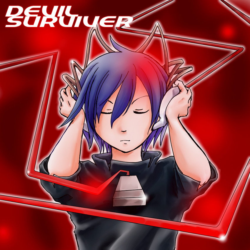 protagonist (devil survivor and 1 more) drawn by jouban
