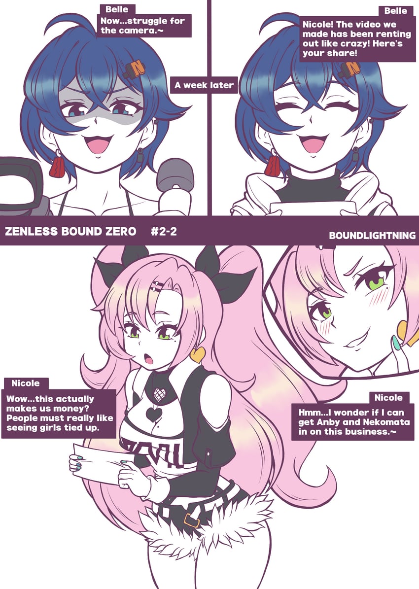belle and nicole demara (zenless zone zero) drawn by boundlightning