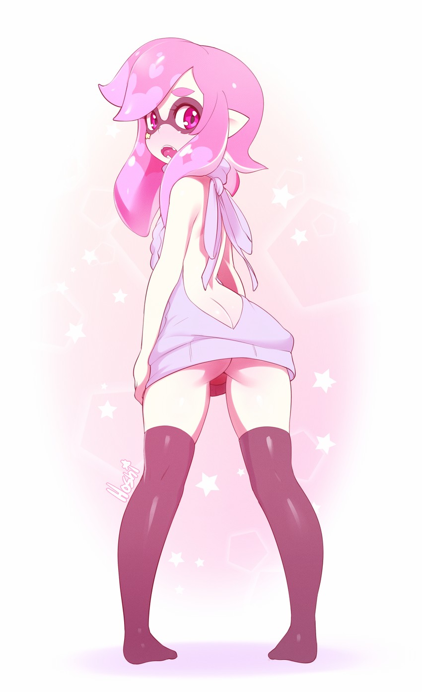 inkling player character, inkling boy, and aster (splatoon and 1 more) drawn by hoshi_(nedoiko)