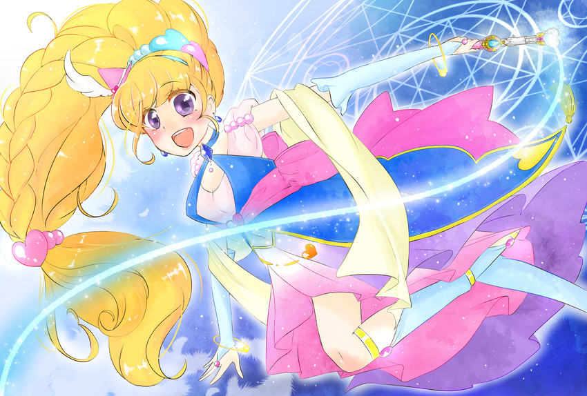 asahina mirai and cure miracle (precure and 1 more) drawn by nerori_ssh