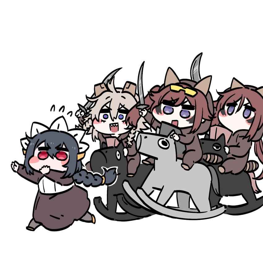 black wyrm, khan the swift, hyena, and kheshig (last origin) drawn by mogijabgo