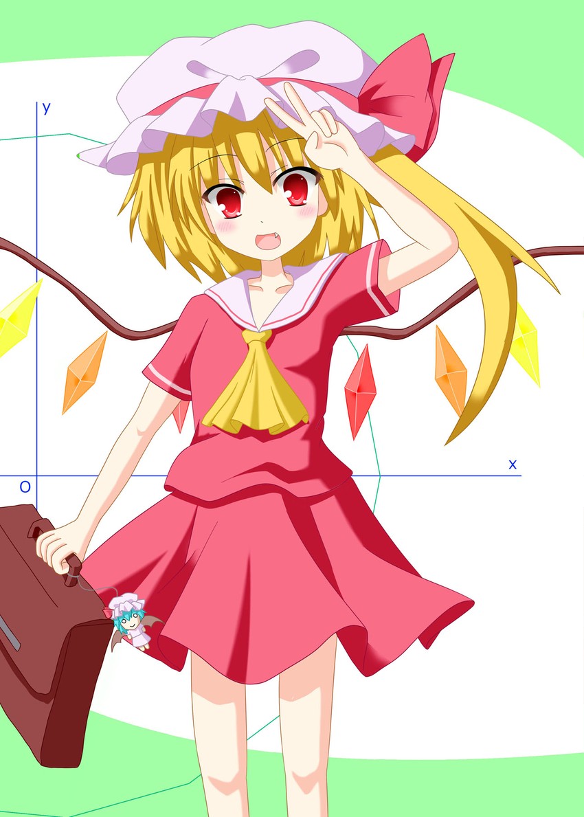 remilia scarlet and flandre scarlet (touhou) drawn by azel_(laevateinn495)