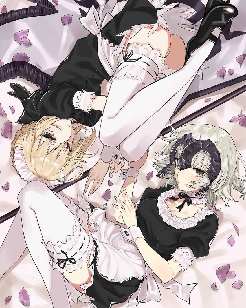 artoria pendragon, jeanne d'arc alter, and saber alter (fate and 2 more) drawn by teshima_nari