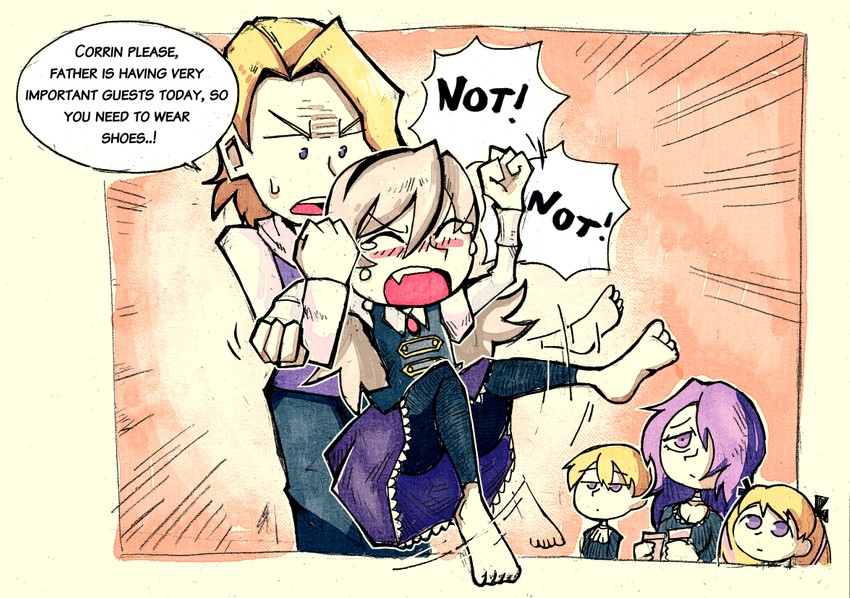 female corrin, camilla, elise, leo, and xander (fire emblem and 1 more) drawn by setz