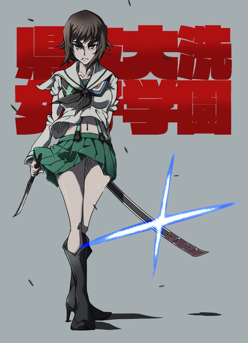 nishizumi maho and senketsu (girls und panzer and 1 more) drawn by wani02
