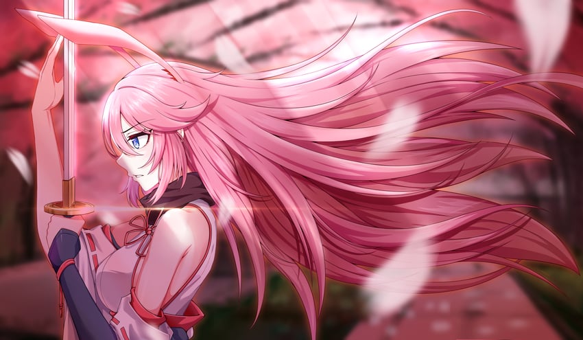 yae sakura (honkai and 1 more) drawn by zheli_xingge