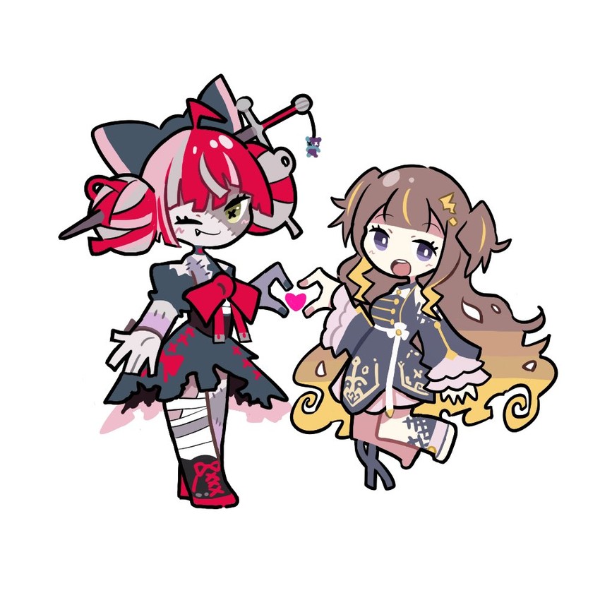 kureiji ollie, anya melfissa, and udin (hololive and 1 more) drawn by takeru_(hashiru11275)