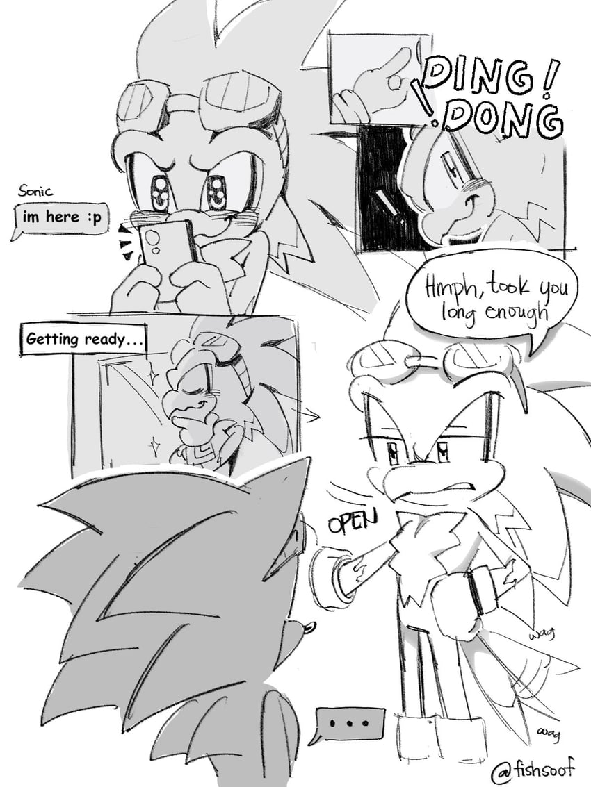 sonic the hedgehog and jet the hawk (sonic and 1 more) drawn by fishsoof