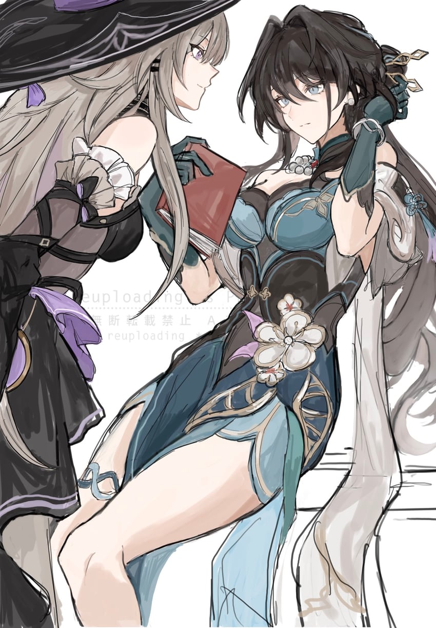 herta, the herta, and ruan mei (honkai and 1 more) drawn by f_ron