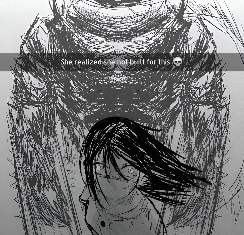 yoru and chainsaw devil (chainsaw man) drawn by zacerson_j