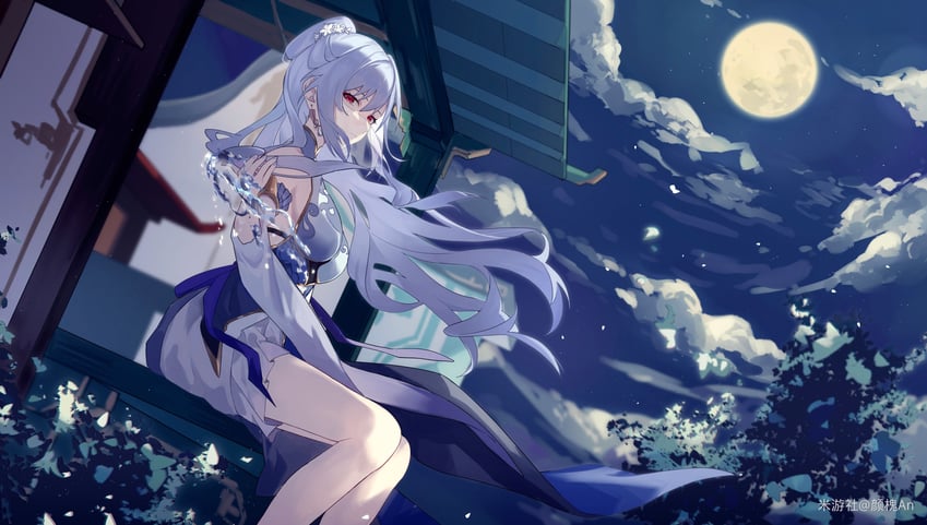 jingliu (honkai and 1 more) drawn by yan_huai_an