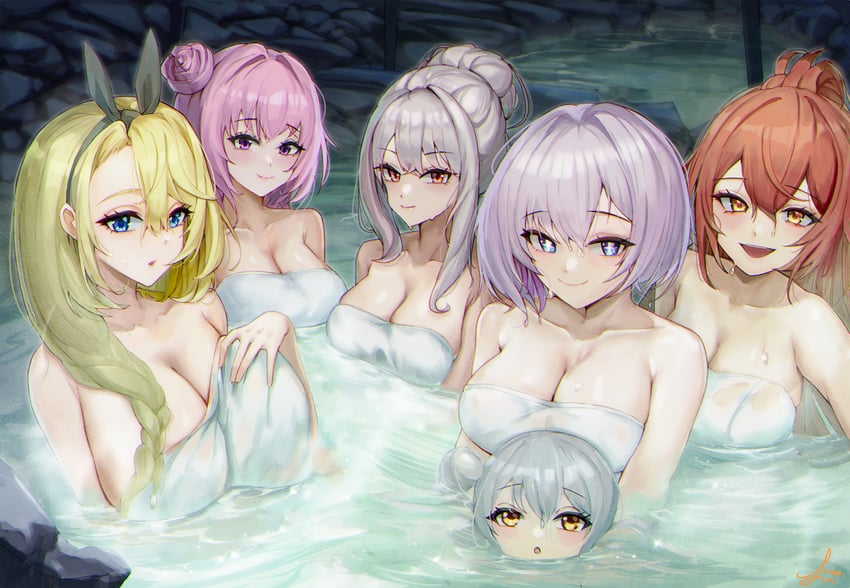 red hood, dorothy, rapunzel, scarlet, snow white, and 1 more (goddess of victory: nikke) drawn by seoly_ouo
