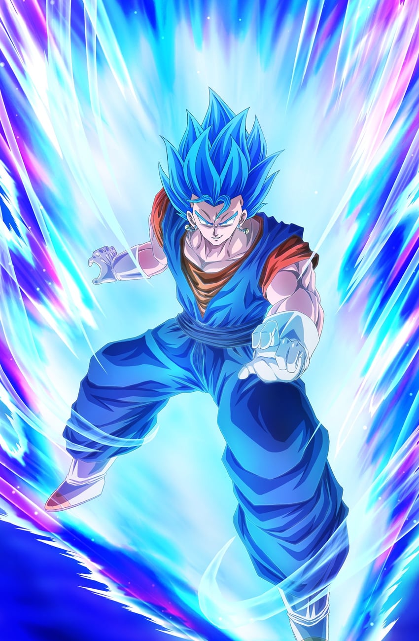 vegetto (dragon ball and 1 more) drawn by mkmochimochi