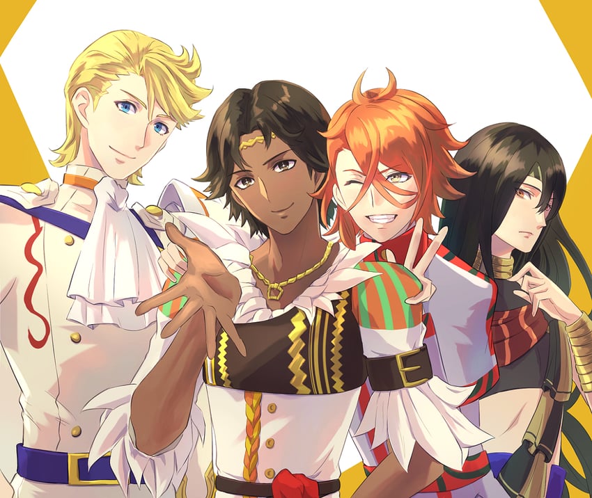 pandreo, fogado, bunet, and seadall (fire emblem and 1 more) drawn by riou_(pooh920)