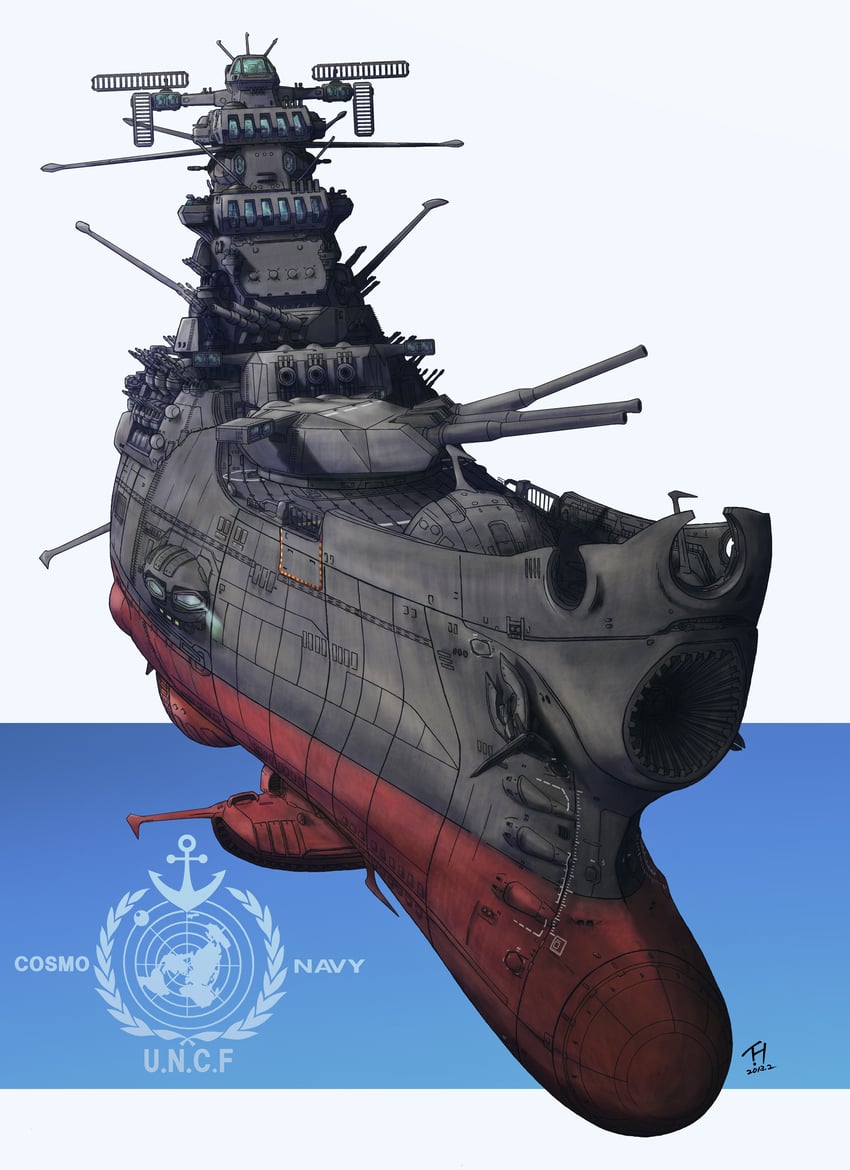uchuu senkan yamato and 1 more drawn by kujira_gunsou