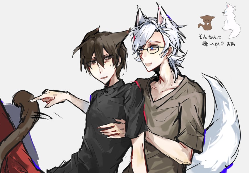 kanou aogu and jabuchi you (saibou shinkyoku) drawn by hongyan_biaozi_chu